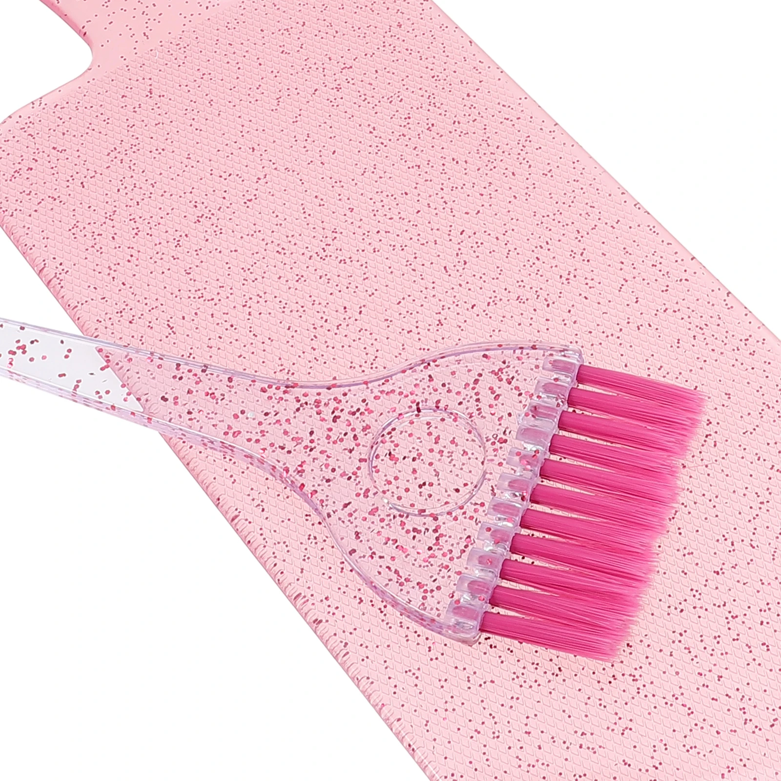 

1 set 1 Set Hair Dye Bowl Brush Kit Shimmering Design Comb Hair Color Tool Set Stylish Salon Supplies For Home Use