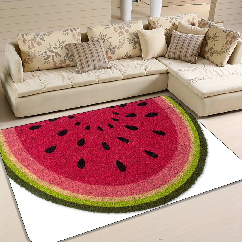 Watermelon Slice Rug – Vibrant Summer Fruit Design, Playful Decorative Mat for Living Room
