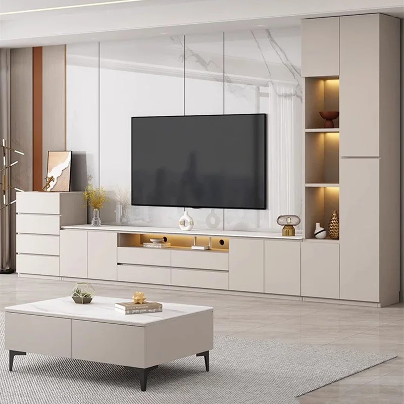 Mueble de TV Moderno con Cajones Organizadores, Mesa de TV de Lujo, Mueble de Diseño para Sala de Estar, Soporte para TV, Muebles de Moda