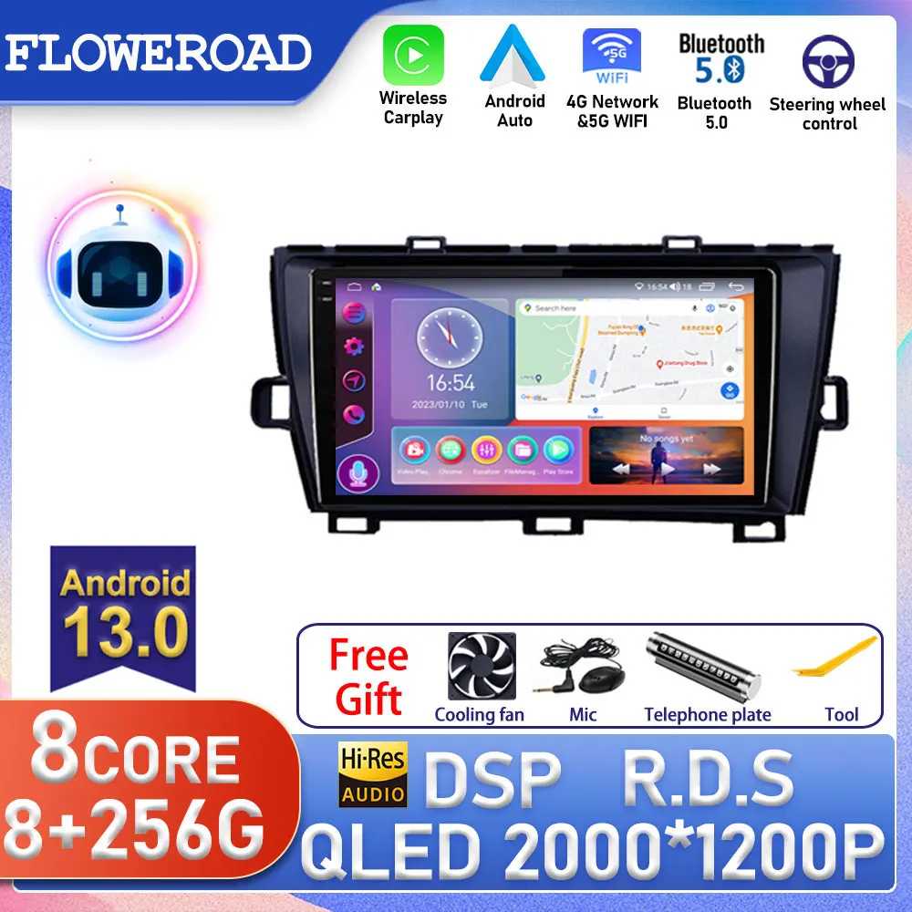 

Android For Toyota Prius 2009 - 2015 Car Radio Multimedia Video Player Navigation GPS Stereo DVD DSP 2din Autoradio Carplay TV