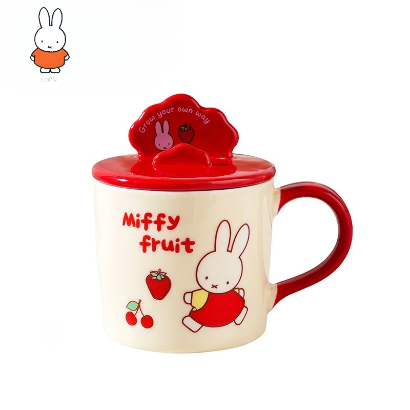 

Miffy Mug, A Unique and Creative Ceramic, Cute Cartoon Drinking Cup for Men and Women with LIDS