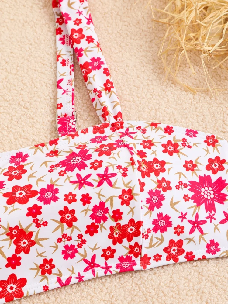 Bikini Women Swimsuit 2025 New Sunflower Sling Bikinis Set Sexy High Waist Swimwear Summer Two Piece Beach Bathing Suit Female