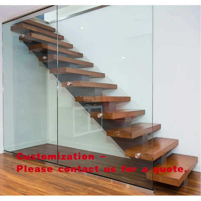 custom.Portable Folding Stage Stairs Stairs Wood Prefabricated Apartment Building Stairs Solid Carbon Steel Modern Customized