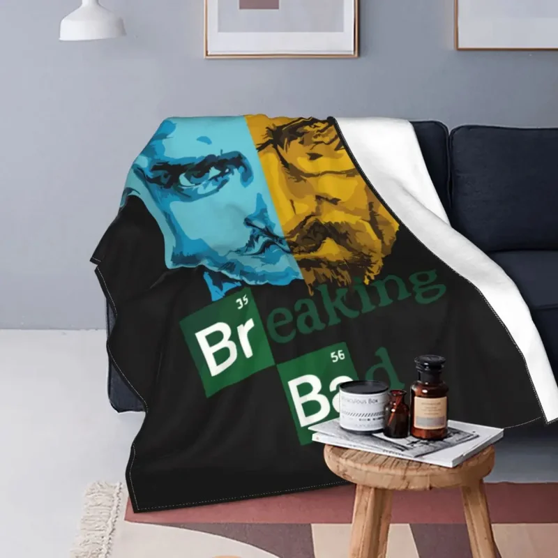 Breaking Bad Heisenberg Plush Blanket Walter White Novelty Throw Blanket for Home Plush Thin Quilt