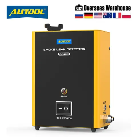 AUTOOL SDT50 12V Car Smoke Leak Detector Automotive EVAP Leakage Gas Leakage Machine Locator Oil Pipe Generator built-in pump