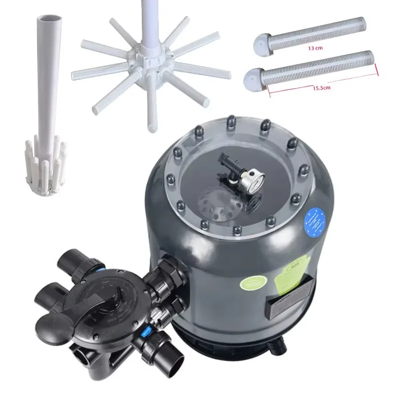 Easy Installation Transparent Visible Swimming Pool Sand Filter with Lateral Assembly Center Pipe Pool Cleaning Tool & Accessory
