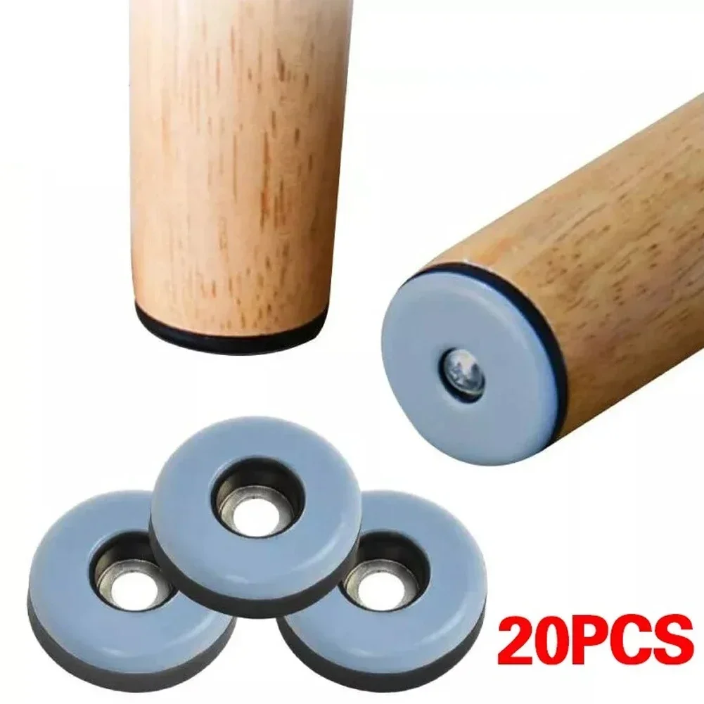 Deslizadores de muebles con tornillo de 20 piezas, deslizadores de PTFE, reducción de ruido para muebles, Alfombra de madera laminada, suelos laminados