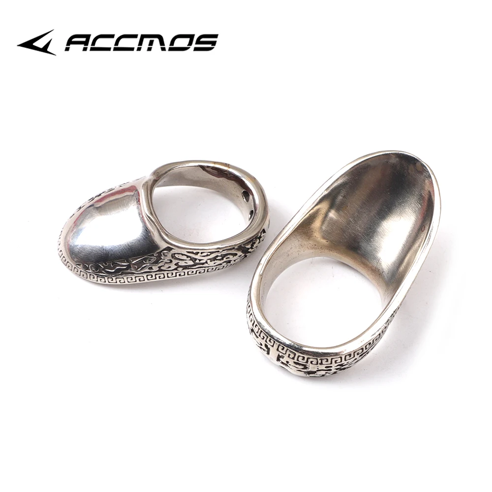 Archery Thumb Finger-Handmade Traditional silver Archery Thumb Ring Finger Protector 18-24mm