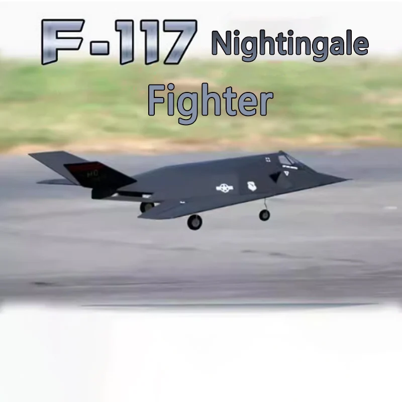 

64mm Channel F117 Nightingale Four way Fixed Wing Stealth Fighter Electric Model Remote Controlled Aircraft Adult RC Outdoor Toy