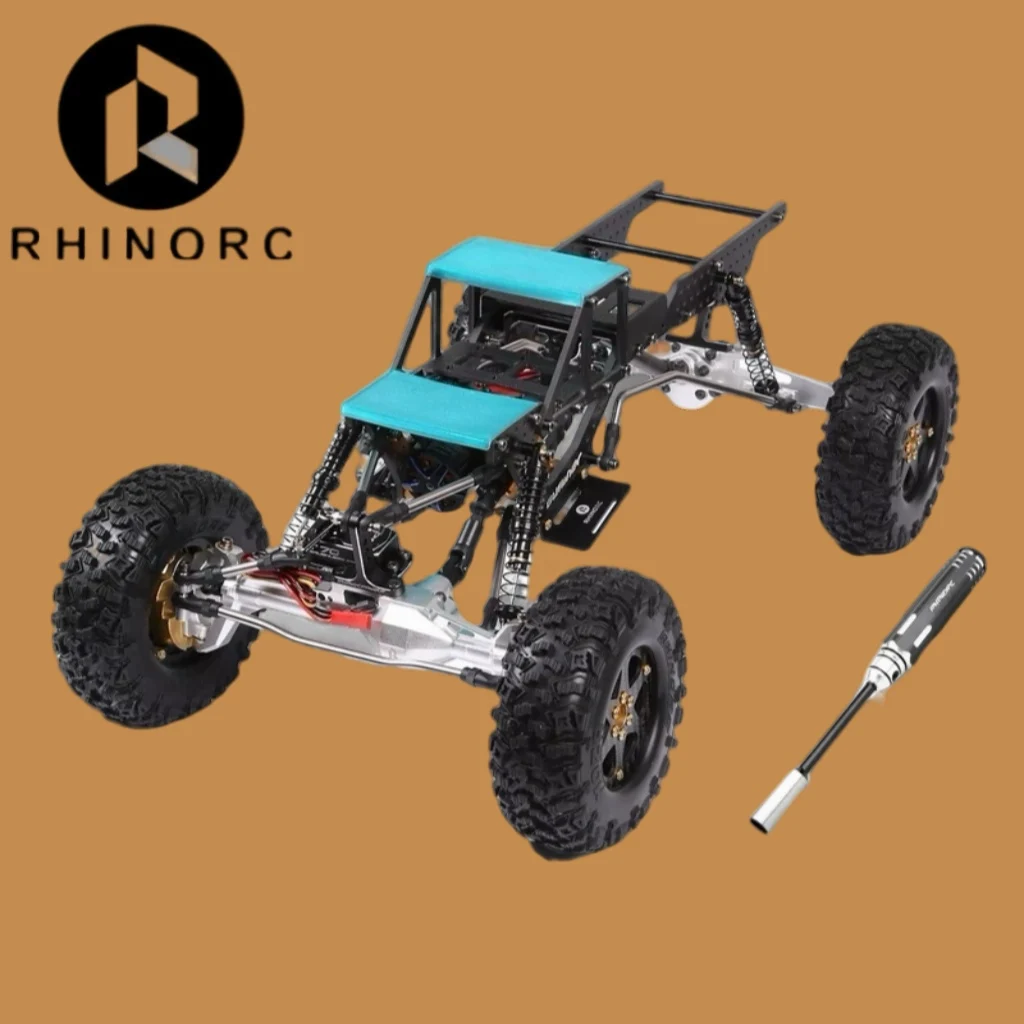 RhinoRC YUE LCG スポーティ クローラー – 5.31 インチの地上高さ、チタン サスペンション リンク、RM-S12 モーター、T70 サーボ