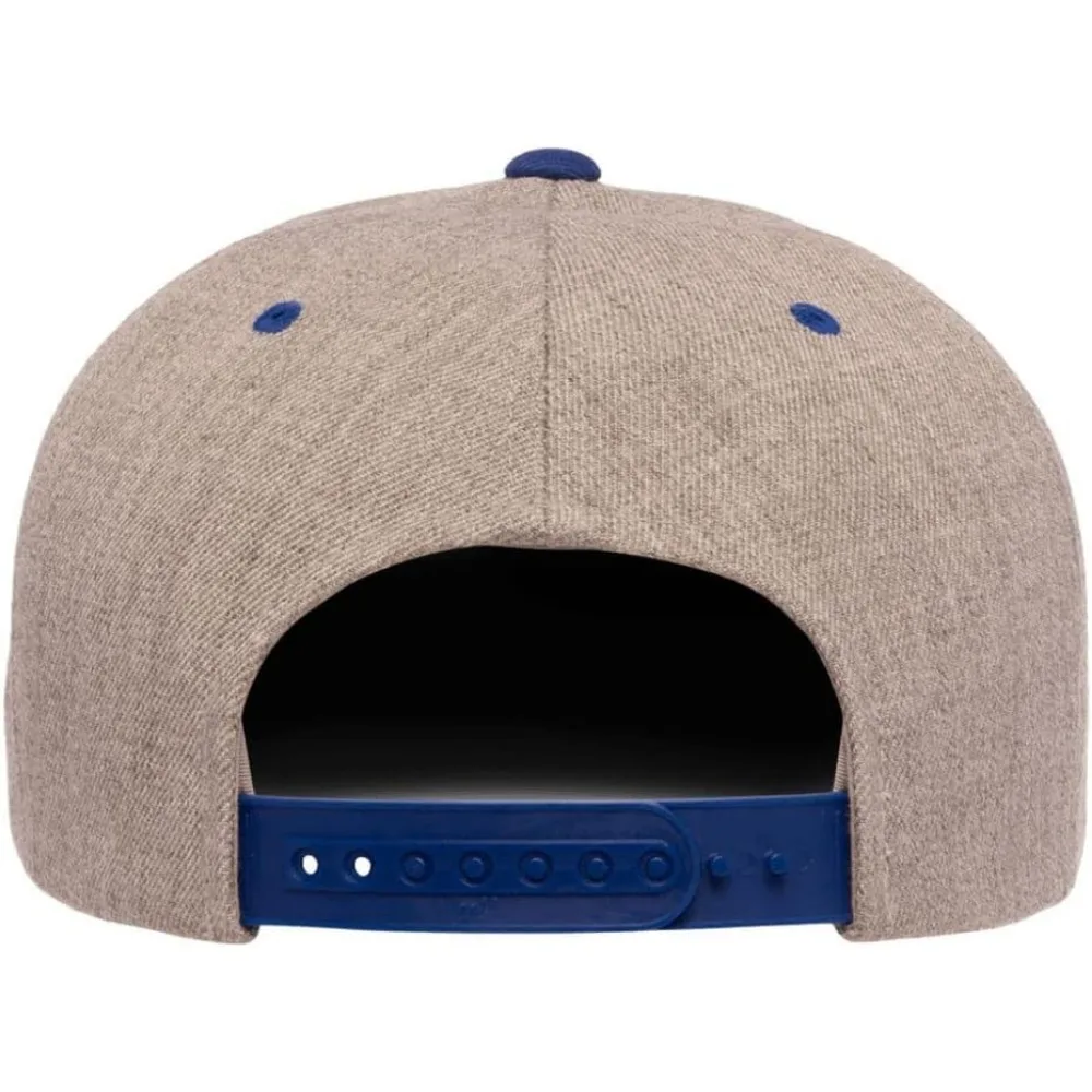 غطاء Snapback مسطح عالي الجودة مكون من 6 ألواح من مزيج الصوف الفاخر - عبوات كبيرة متوفرة على الطراز الكلاسيكي #4