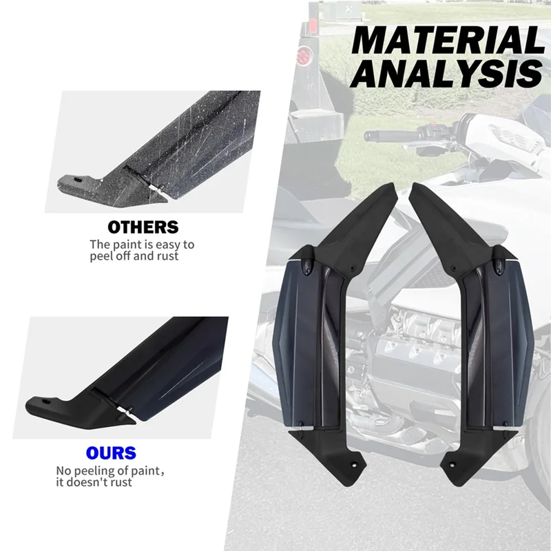 

Motorcycle Windshield Side Wing Fairing Rotatable Air Deflector Wing Shield For Gold Wing GL1800 2018-2024 Accessories