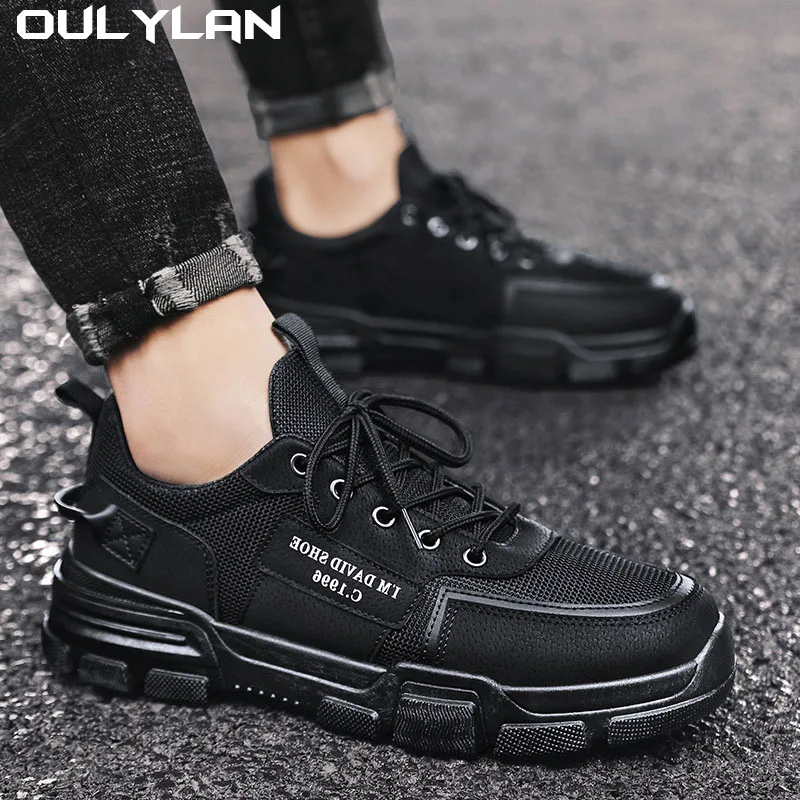 Oulylan Fashion Quality Comfortable Male Casual Shoes Board Shoes Breathable Men\'s Casual Sneakers on-Slip LaceUp Men Shoes