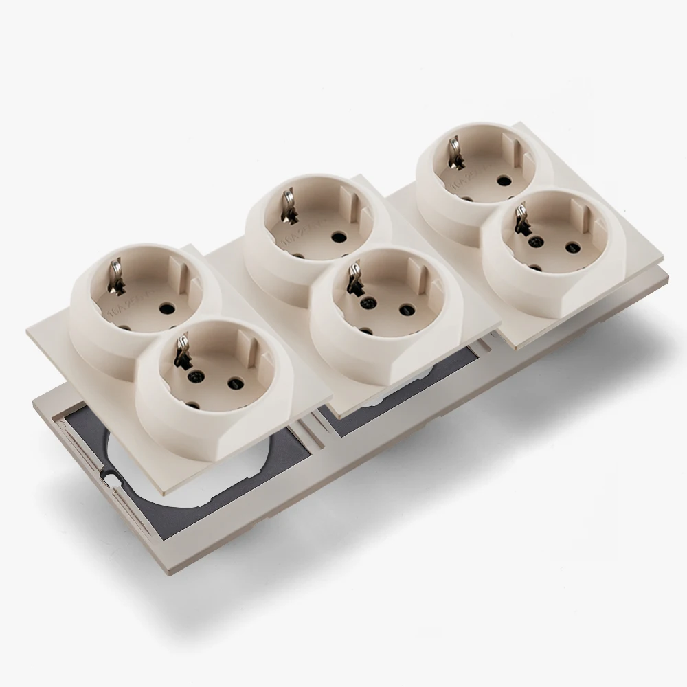 Skin Sensation Wall Socket Embedded Integrated Panel Skin Feel Paint Power Sockets DIY Combination Embedded Paint Socket Sockets