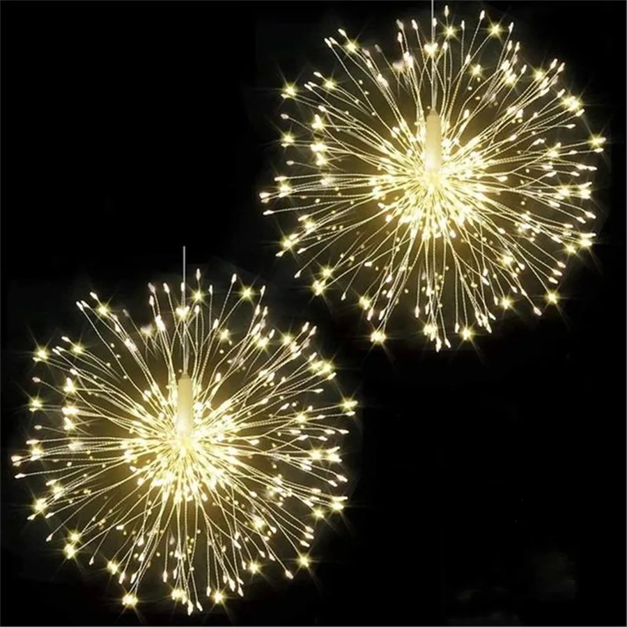 600/1200 LED Firework Fairy Lights 8 Modes Waterproof Christmas Garland Dandelion String Lights for Indoor Outdoor Home Decor