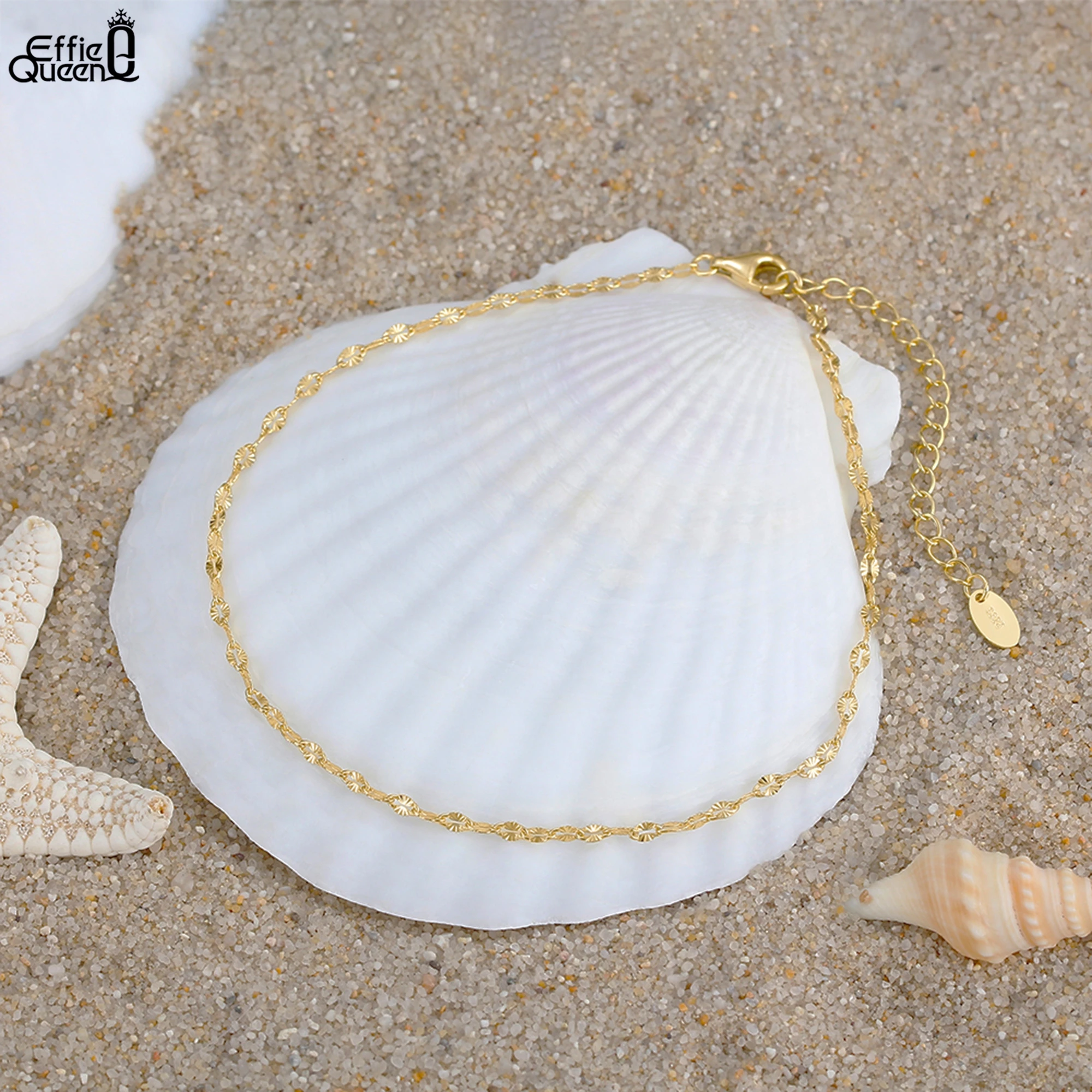 

Регулируемый ножной браслет Effie Queen из стерлингового серебра 925 пробы с элегантным шармом-бабочкой, идеально подходит для женщин любит богемный и пляжный SA40