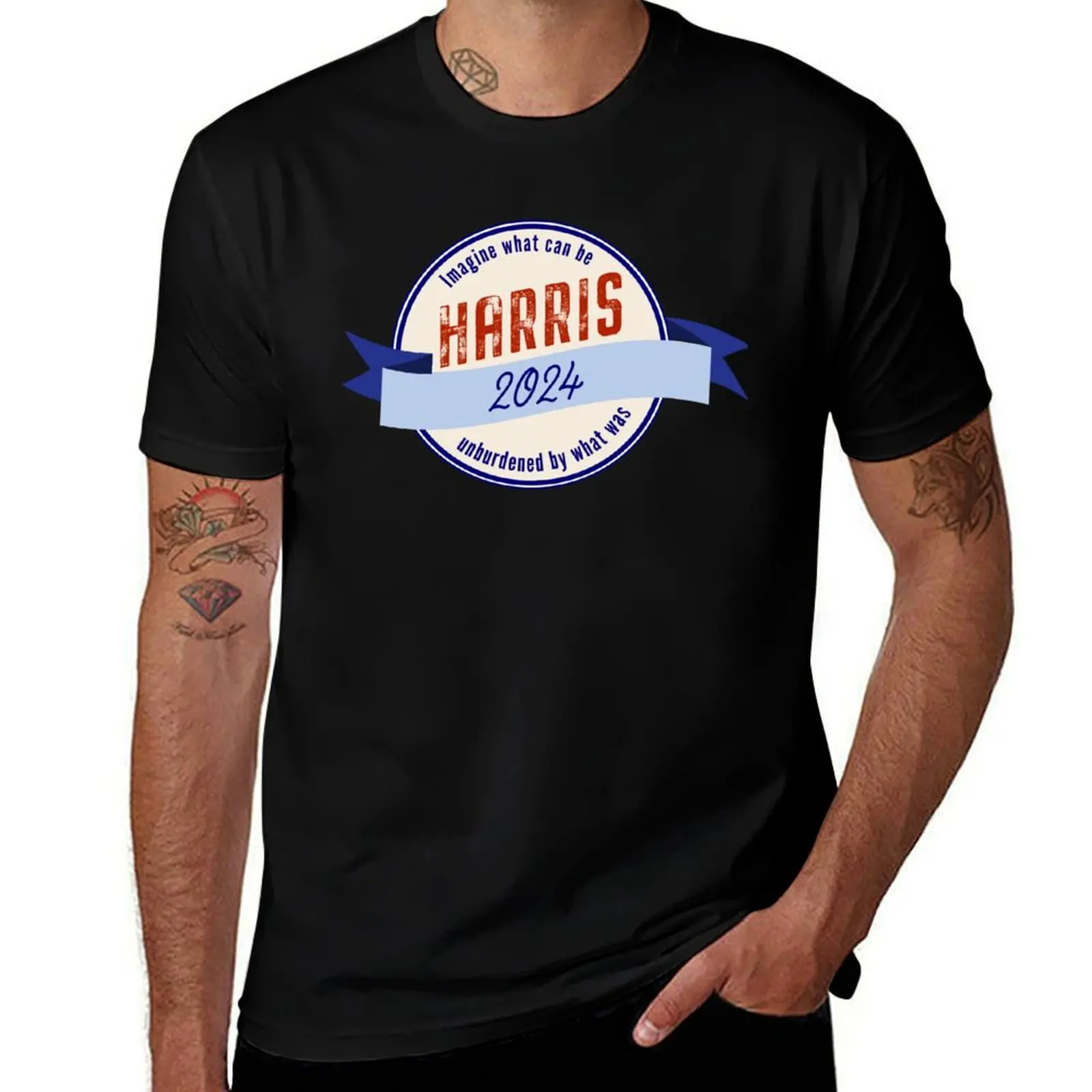 HARRIS 2024: IMAGINE WHAT CAN BE, UNBURDENED BY WHAT WAS T-Shirt quick-drying korean fashion Men's t-shirt