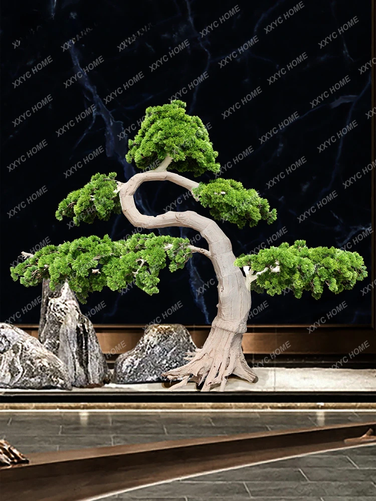 Artificial Greeting Pine Tree Large Fake Trees Home Hallway Floor Landscaping Decoration Dry Landscape Decoration