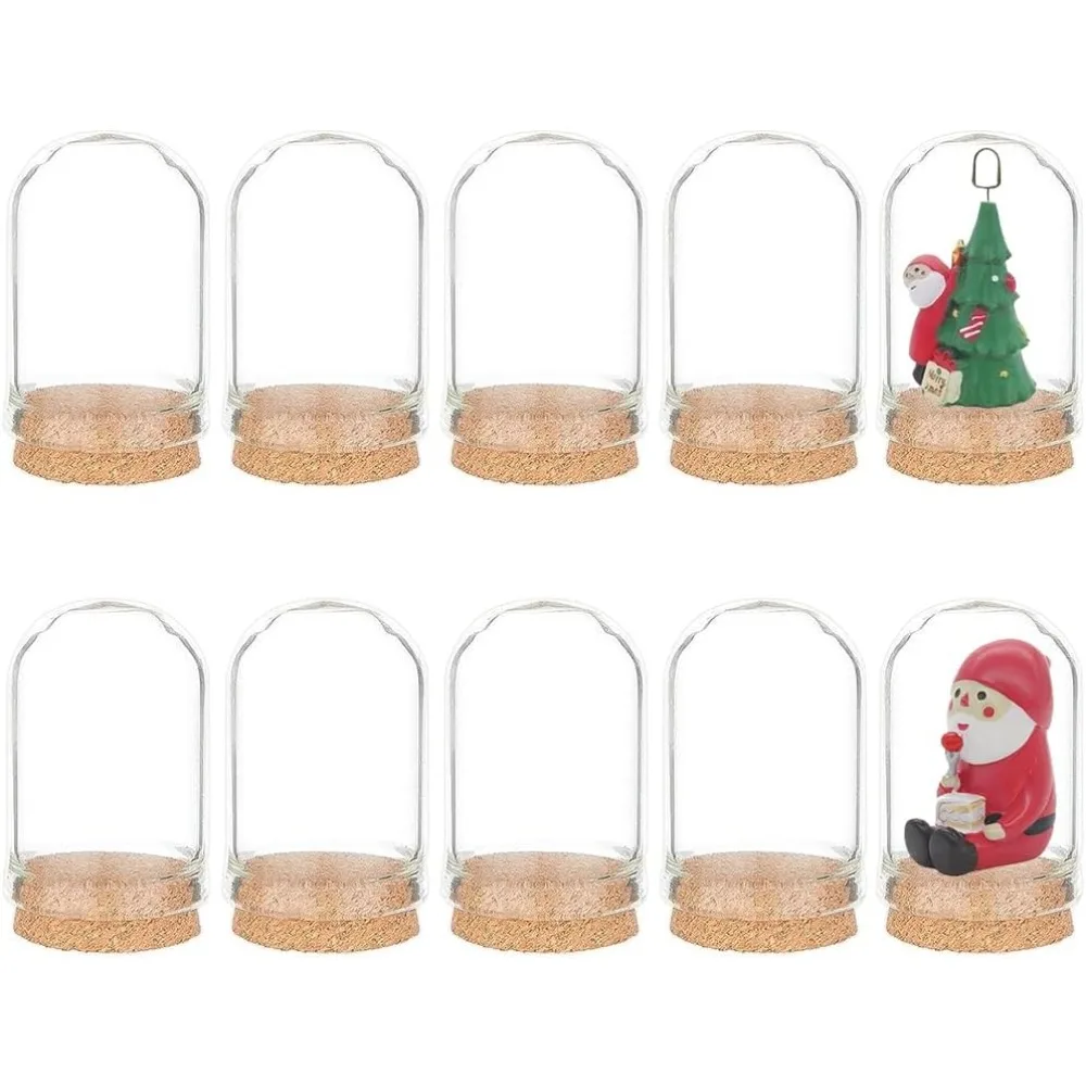 

25 Pack Glass Jars Bottles Dome Cloche Cover Decoration Bottles(36x22mm) with Cork Stoppers for Party Favors Arts