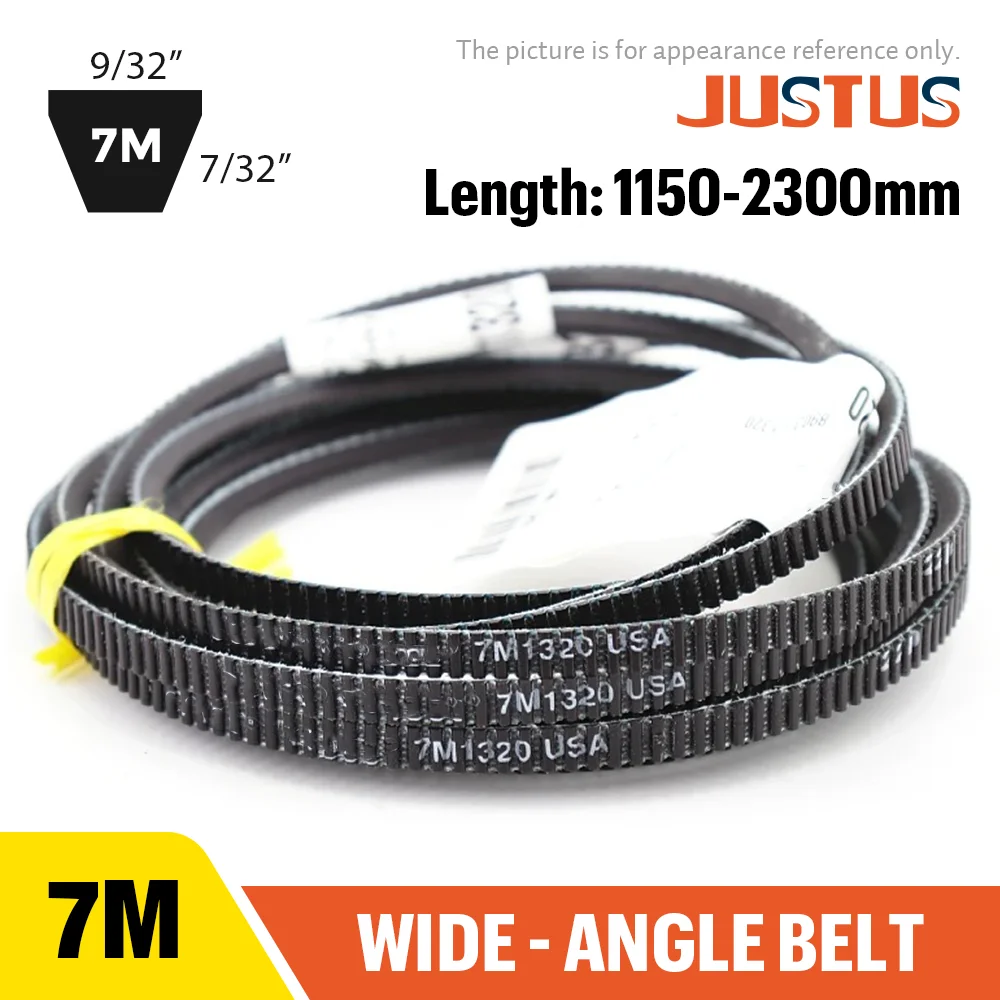 

GATES 7M Wide-angle belt 1150-2300mm For Harbor Freight Lathe Drive Belt Transmission Triangle Belt