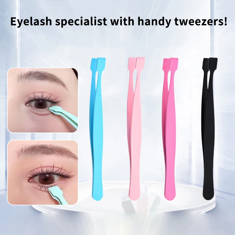 1 ชิ้นเสริม Curler ขนตา Professional Tweezer เครื่องมือปลอมขนตาล่าง Tweezer Fake Eye Lash Applicator เครื่องมือแต่งหน้า