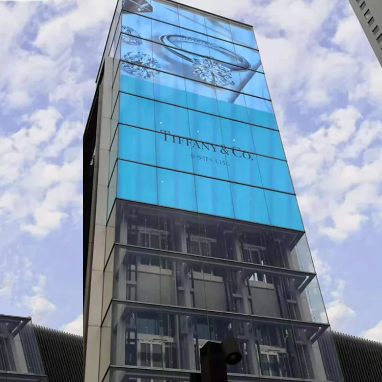 LED Flying Carpet DisplayGlasses-free 3D Video Glass Facade See-through Screen Commercial Advertisement Transparent DisplayCan B - view 3
