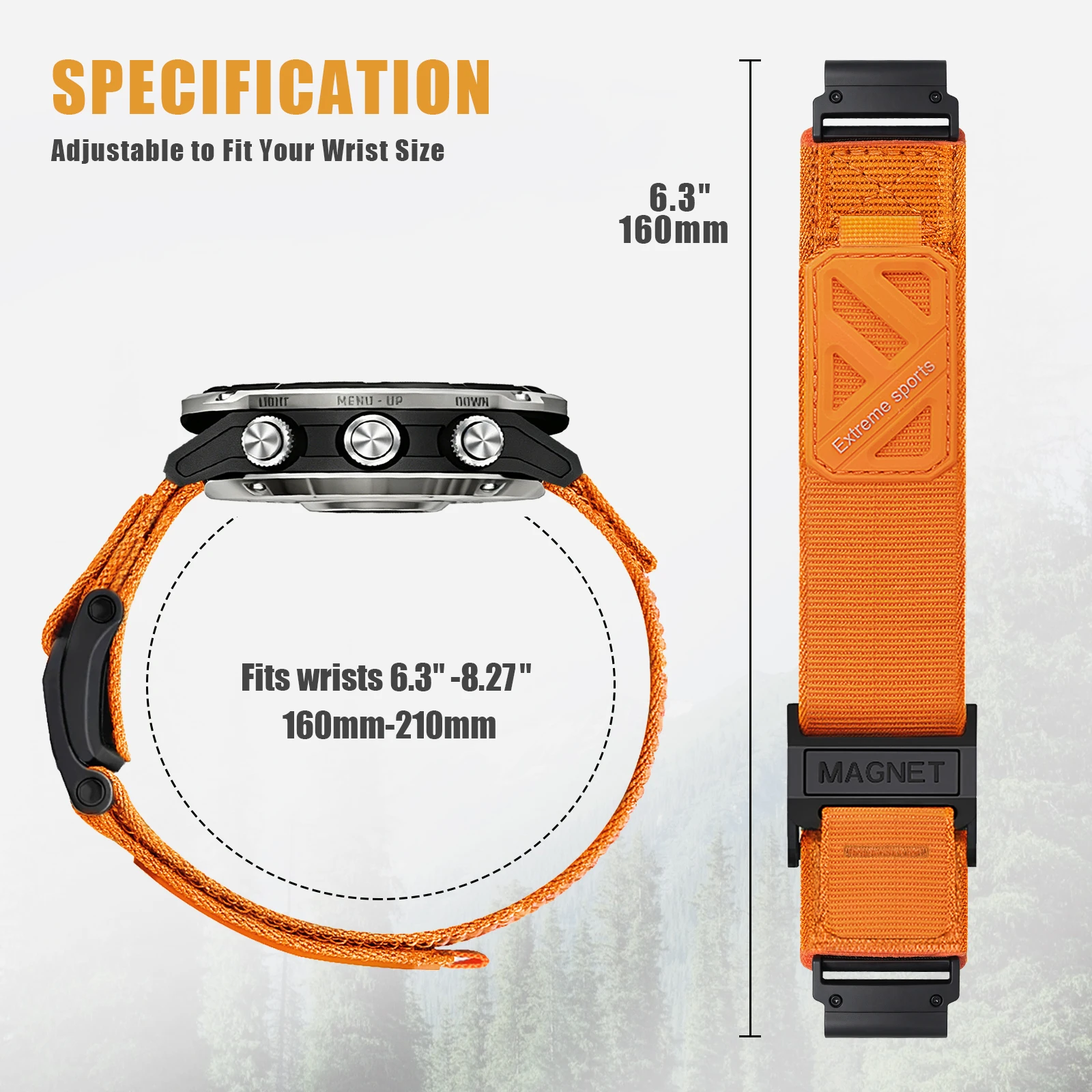 Nylon Watch Strap for Garmin Instinct Watch Bands  22mm26mm ERunner/Instinct/Quatix/Fenix/Enduro/Tactix/Descent/Epix Pro/Foretre