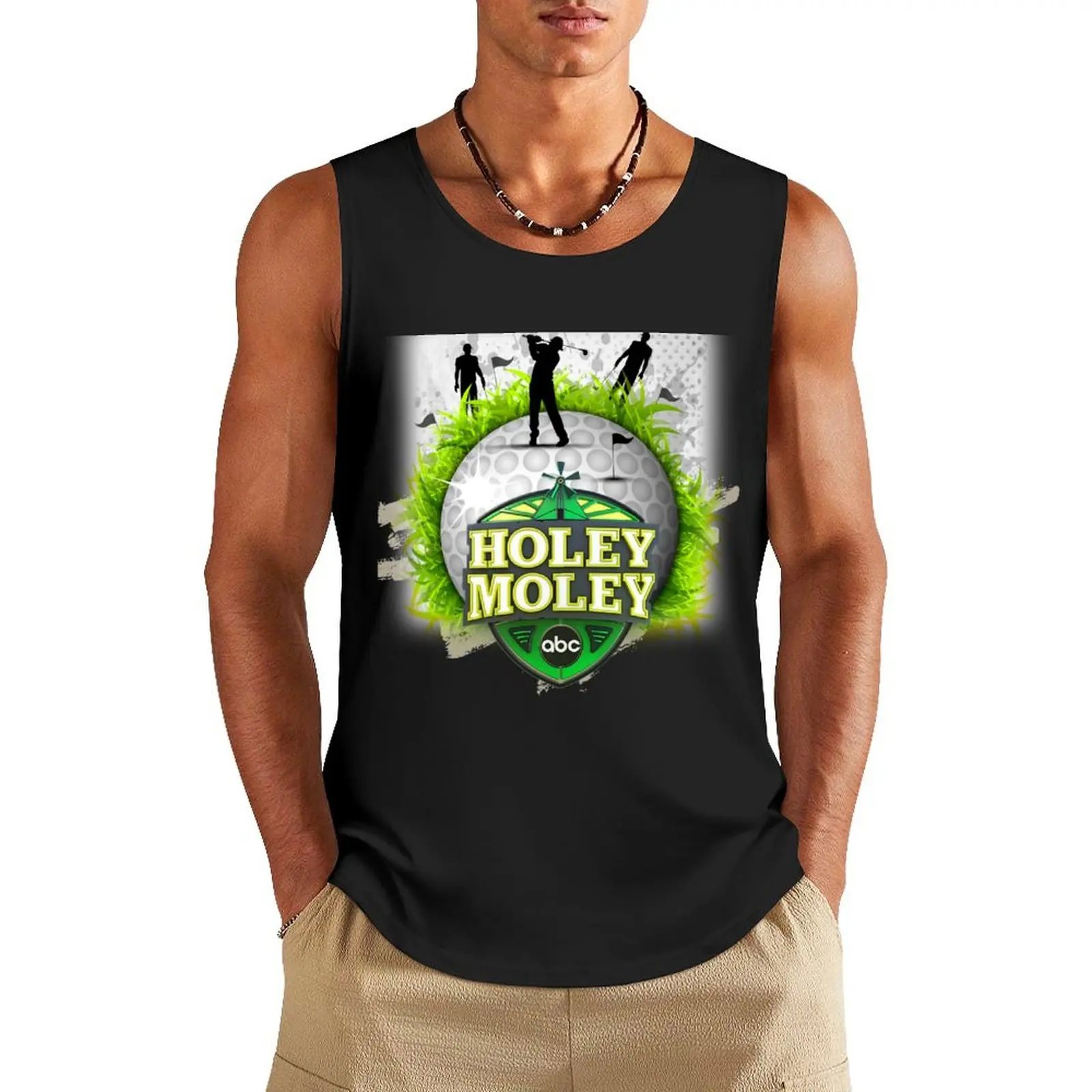 

holey moley - golf sport Tank Top Muscle fit Male clothes Man gym clothes vest men