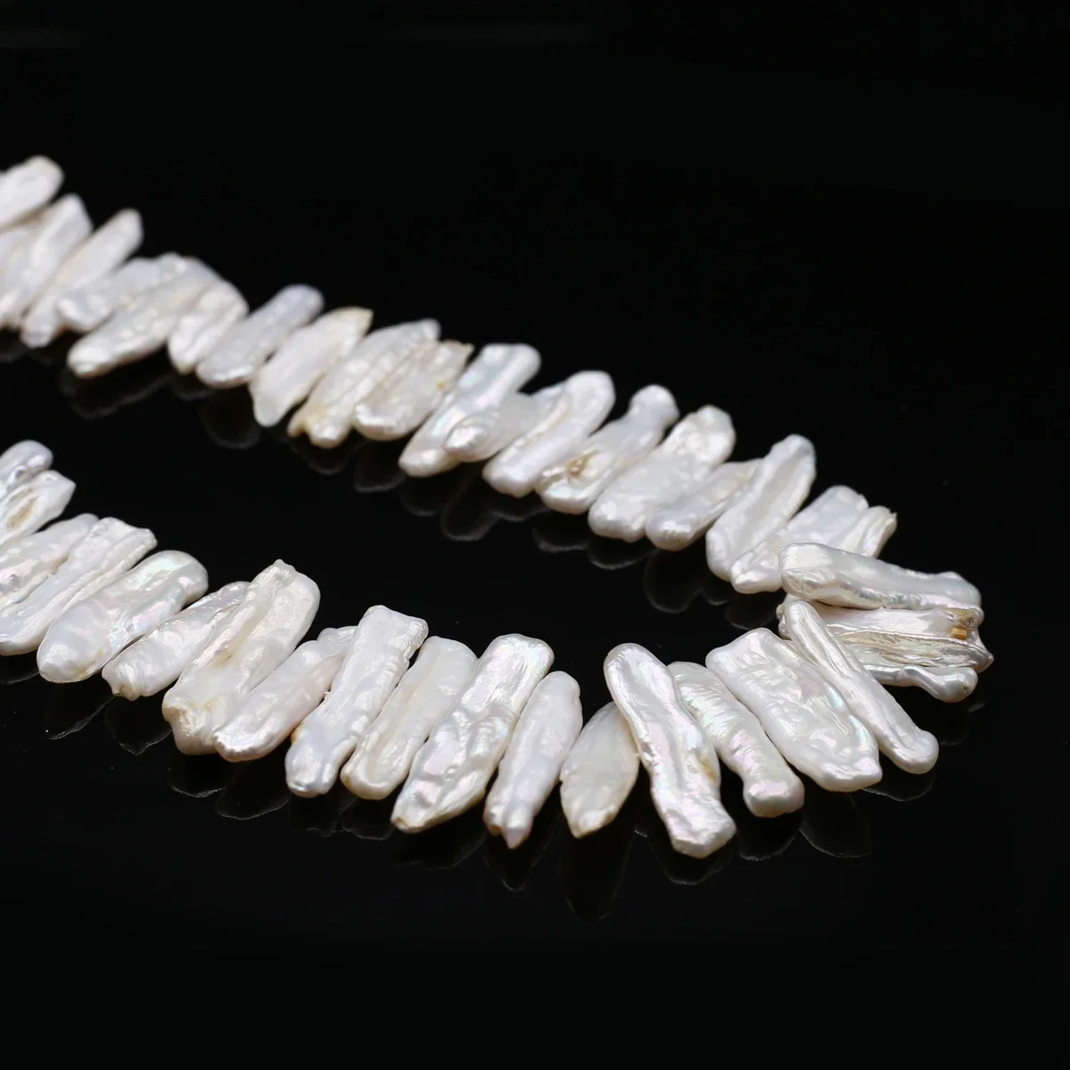 100% Freshwater Pearl Beads Long Stick Shape Natural Baroque Pearl Beads 33x7mm For Jewelry Making Bracelet DIY Necklace Gift