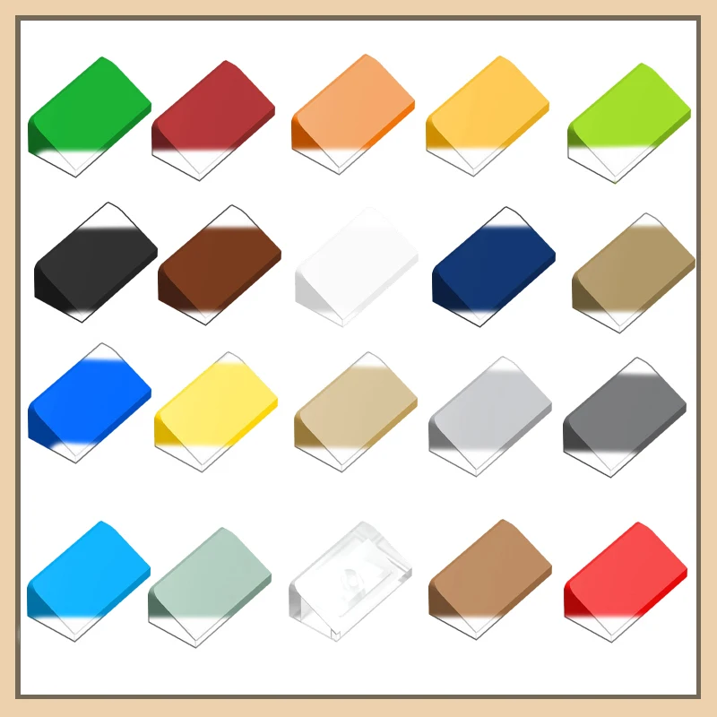 8598 1x2x2 telhas de inclinação compatíveis com 4 blocos de construção de partículas pequenas para tecnologia de emenda peças sobressalentes MOC 50G 143P