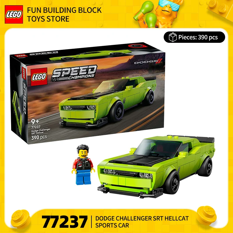 

Суперкар Lego серии 77237, Dodge Challenger SRT Hellcat, спортивный автомобиль в сборе, строительные блоки, игрушка в подарок