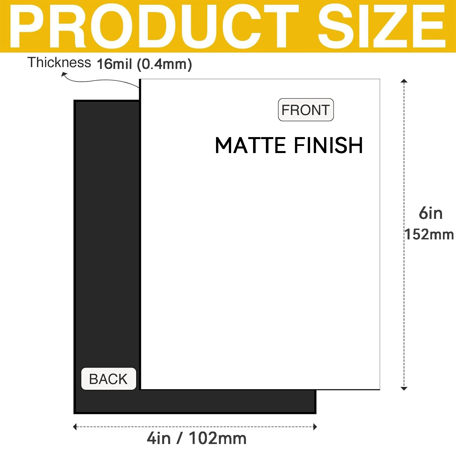 KRYON 4 X 6 Inch 5 PCS Matte Printable Magnetic Sheets Non Adhesive 16 Mils Thickness Magnet Photo Paper for Inkjet Printers
