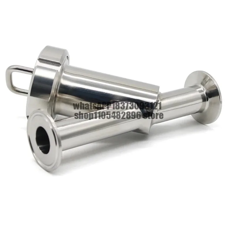 SS304 sanitary pipeline filter inline Y filter 19m-51mm pipe outer diameter Tri Clamp 50.5 64mm self-made pipe fittings