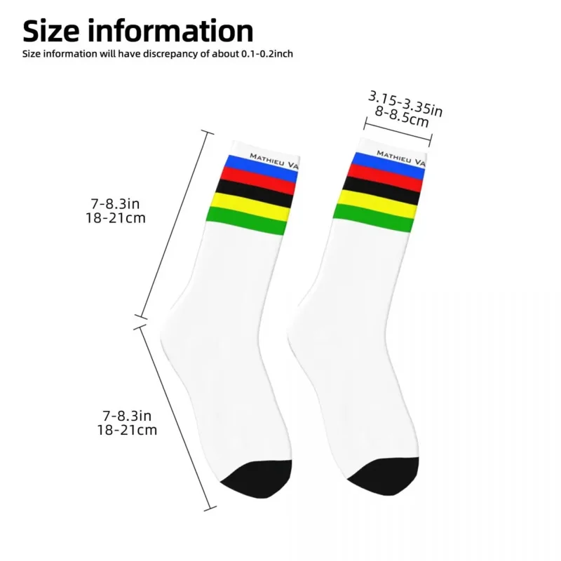 Y2K Mathieu Van Der Poel Cyclist MVDP Men Women Socks Windproof Novelty Spring Summer Autumn Winter Stockings Gift