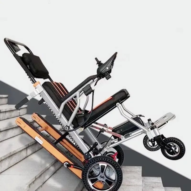 Electric Stair Climbing Wheelchair Handicapped E-Stair Climber Foldable Hydraulic Rehabilitation Therapy Supplies