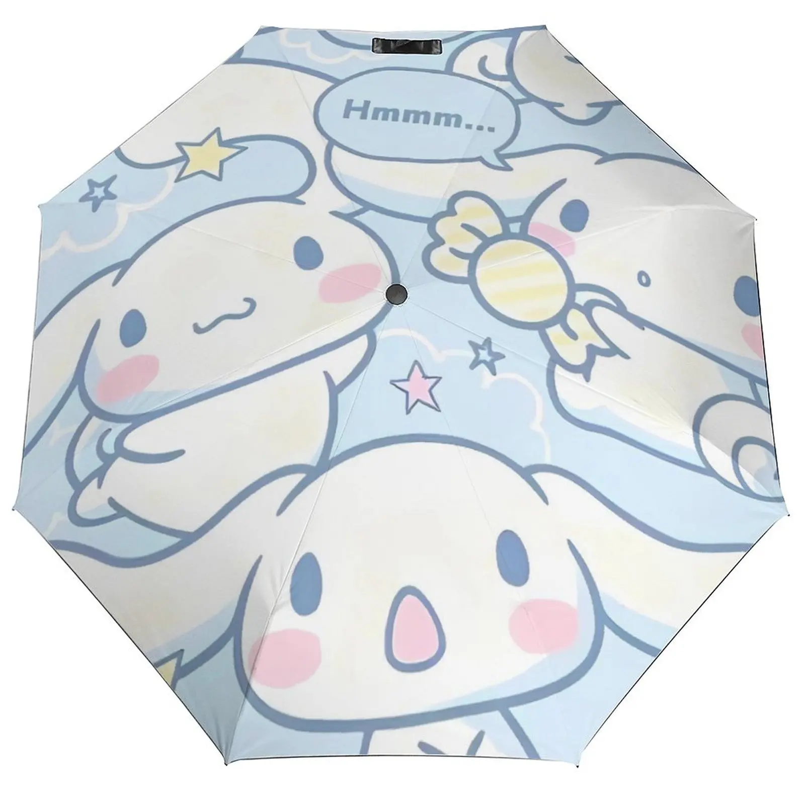 

8-Rib Three Fold Auto Umbrella Waterproof Sunshade Cinnamoroll Cute Cartoon Dog Umbrella Camping Fold Lightweight Umbrellas