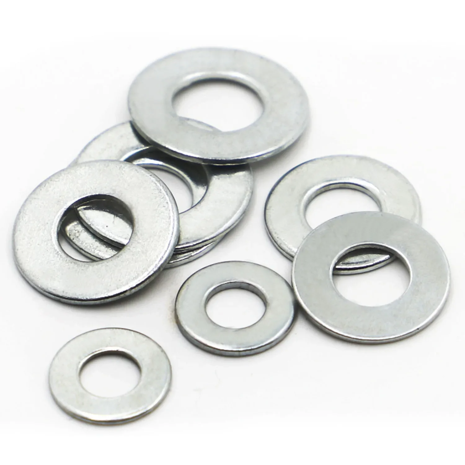 10/100pcs GB97 DIN125 Zinc-plated Steel Flat Washer Plain Gasket M2 M2.5 M3 M3.5 M4 M5 M6 M8 M10 M12 M14 M16 M18 M20