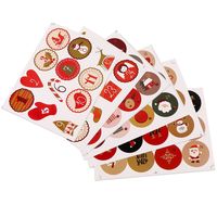 1-24 Number Merry Christmas Gift Stickers Advent Calendar Number Paper Stickers Multi-Function DIY Gift Packaging Labels Decor