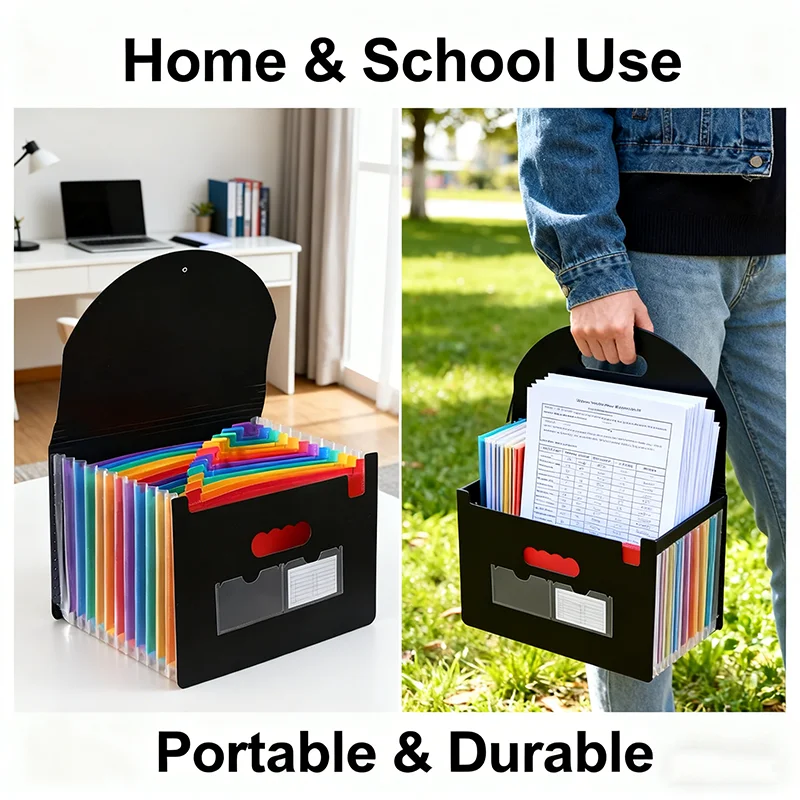 13/25 جيوب مجلد ملفات الأكورديون توسيع المنظم المحمولة حامل مستندات ملونة لإيصالات فواتير الورق