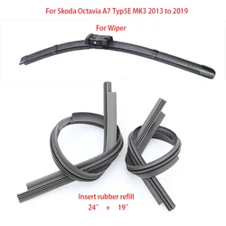 1 Set Front Wiper Blade Refill Rubber 24