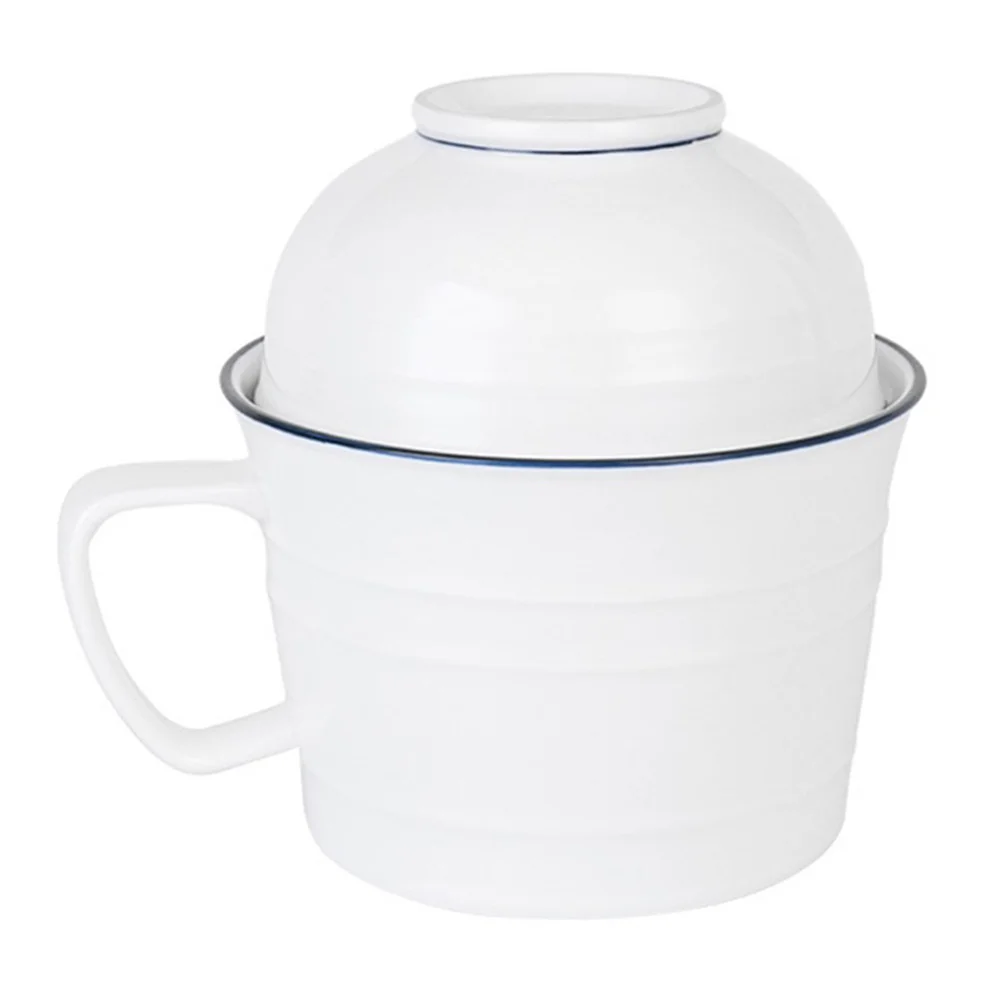 

2 шт. керамические миски для лапши быстрого приготовления, миска для супа в японском стиле с крышкой для домашней кухни, многофункциональный держатель для еды, простой шик