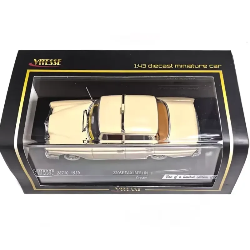 for VITESSE 1:43 Alloy 220SE 1959 Taxi Classic Car Model Simulation Toy Collection Gift Static Ornament
