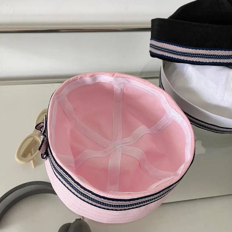 Japanese Retro Style Flip-brimmed Sailor Hats for Women Spring and Summer Travel Photo Versatile Fashion Bow Berets Caps