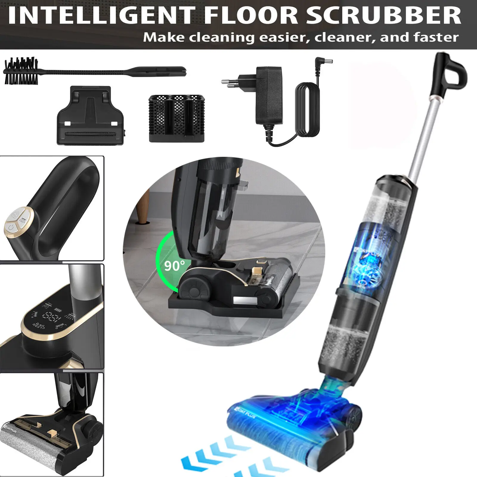 DayPlus  Wet and Dry Vacuum Cleaner | Cordless Hard Floor Cleaner | Vacuums, Washes & Dries | Cleans Hard Floors & Area Rugs