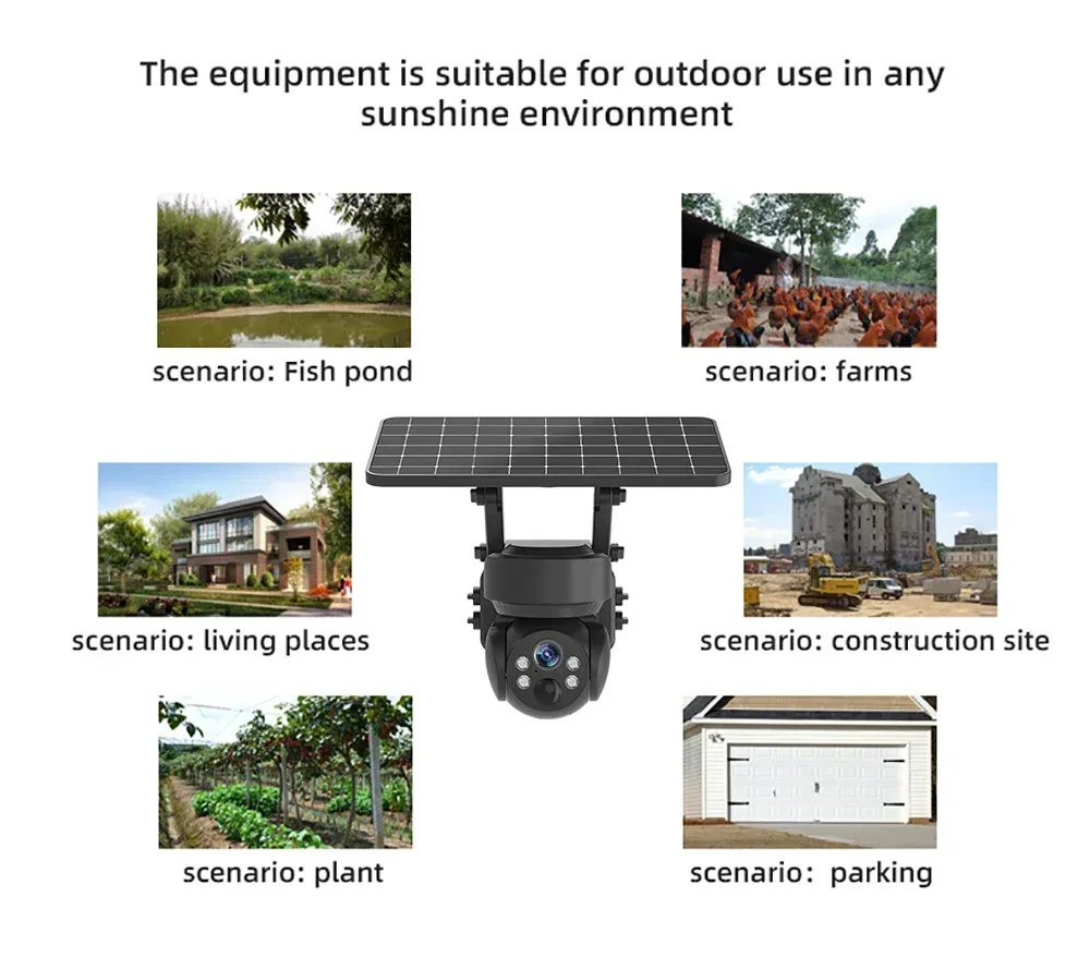 PEGATAH 3MP Solar Camera Outdoor 4G Wifi Camera 4X Zoom Motion Detection Two-way Audio IP65 Waterproof Video Security IP Cameras