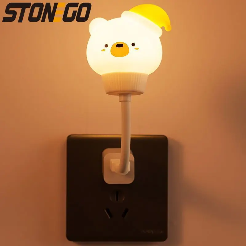 

USB светодиодный ночник с дистанционным управлением, милая мультяшная лампа с животными для декора спальни, прикроватный ночник, подарок для детей, взрослых