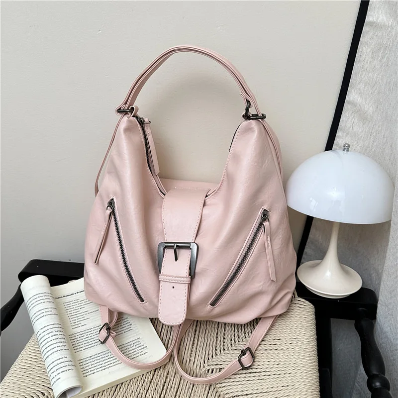 

Y2K Retro Pleated Hobo Shoulder Bag for Women Hot Selling Maillard Style Underarm Bag Clutch Handbags for Travel Work Shopping