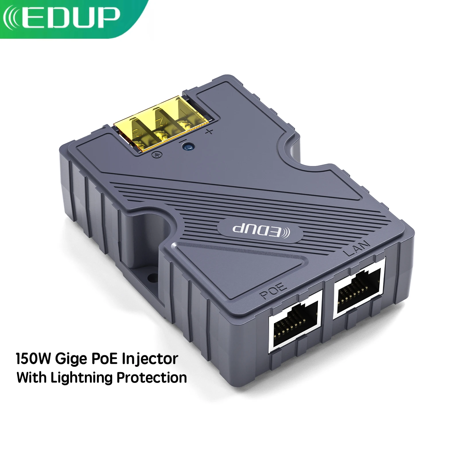 

EDUP PW9603 Starlink 150 Вт GigE PoE инжектор молниезащита 8 кВ ESD сетевой адаптер PoE для Starlink V2/Gen3