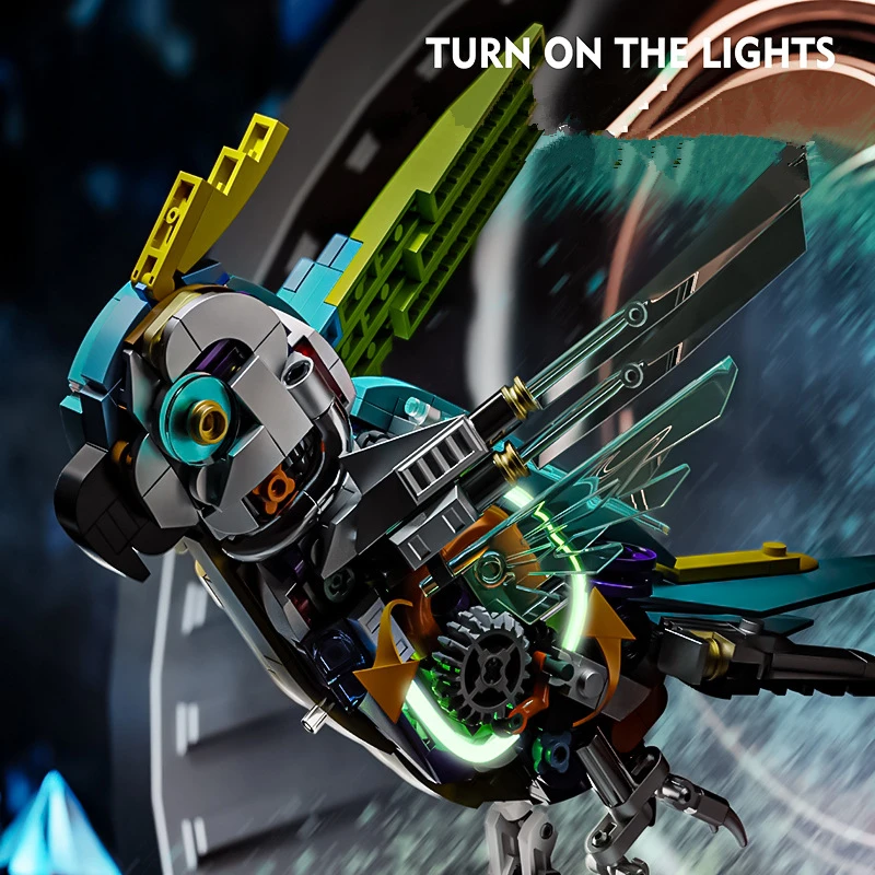 وحدات بناء شبه ميكانيكية ببغاء غريبة MOC ، طوب نموذج كلاسيكي ، إبداعي استوائي متعدد الاستخدامات ، مدينة حيوانات ، أفكار مجموعات