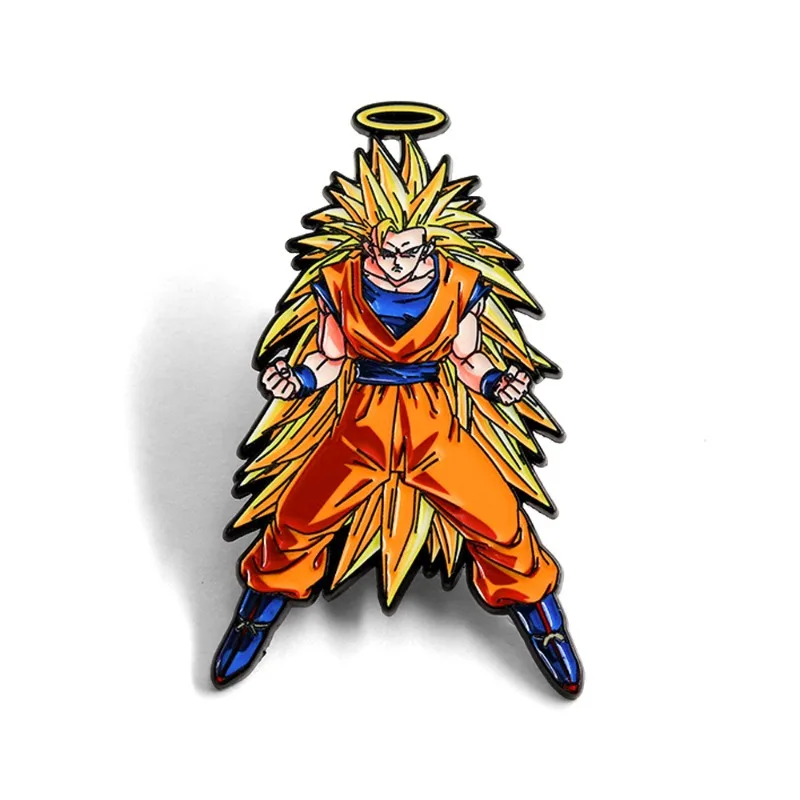 Dragons Balls Super Saiyan Wukong Lapel Pins Backpack Jeans Enamel Brooch Women Fashion Gifts Warrior Cartoon Badges